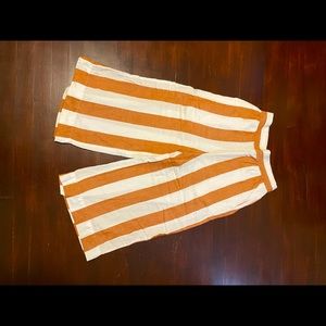 madewell linen cropped pants